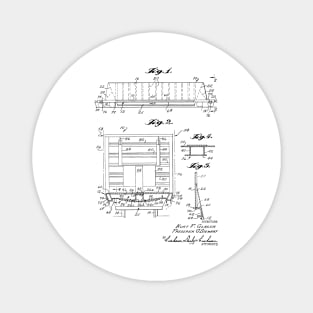 Gondola Railway Car Vintage Patent Hand Drawing Magnet